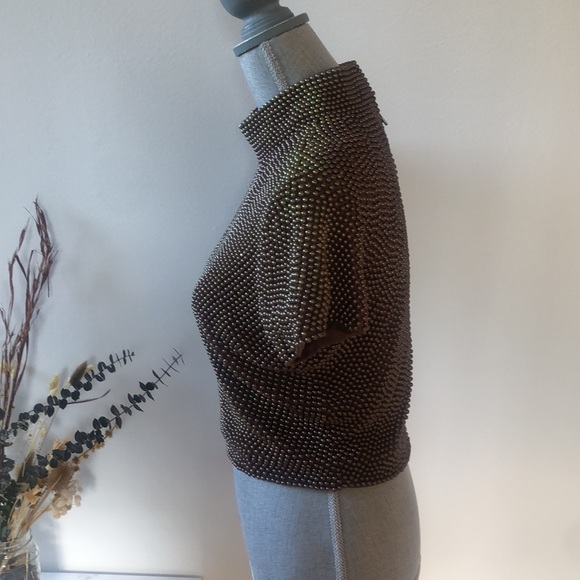 Vintage Beaded Silk Top - Picture 2 of 7